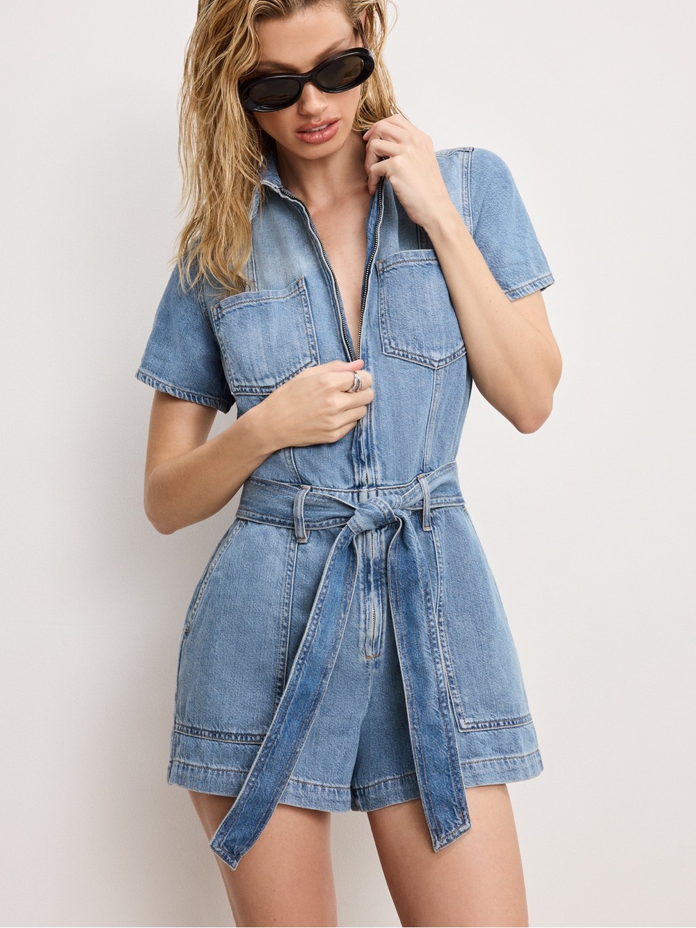 Good American Fit for Success Denim Romper